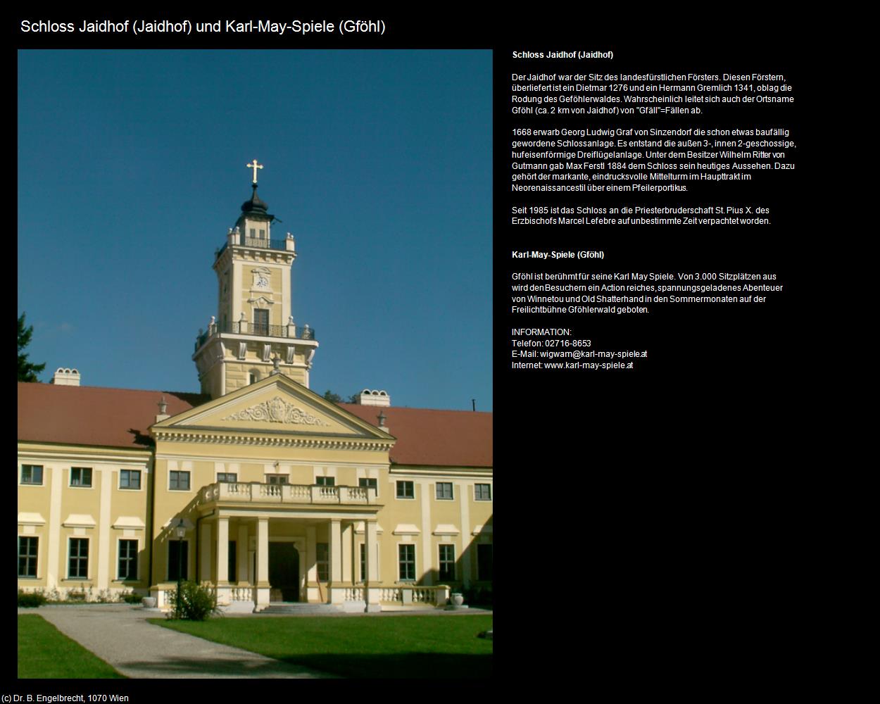 Schloss Jaidhof und Karl-May-Spiele (Jaidhof) (Gföhl) in Kulturatlas-NIEDERÖSTERREICH