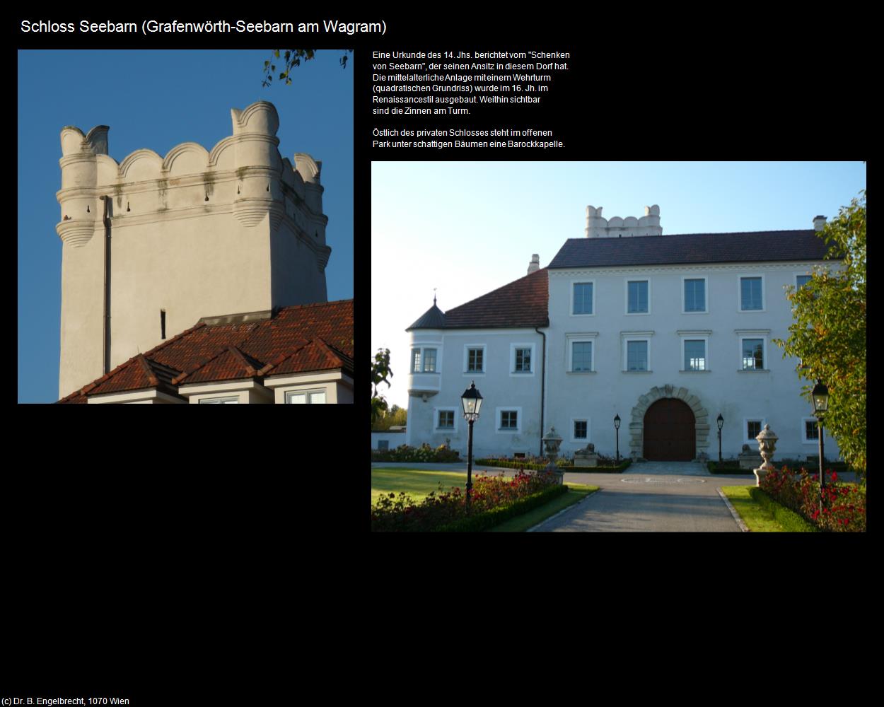 Schloss Seebarn (Grafenwörth) in Kulturatlas-NIEDERÖSTERREICH