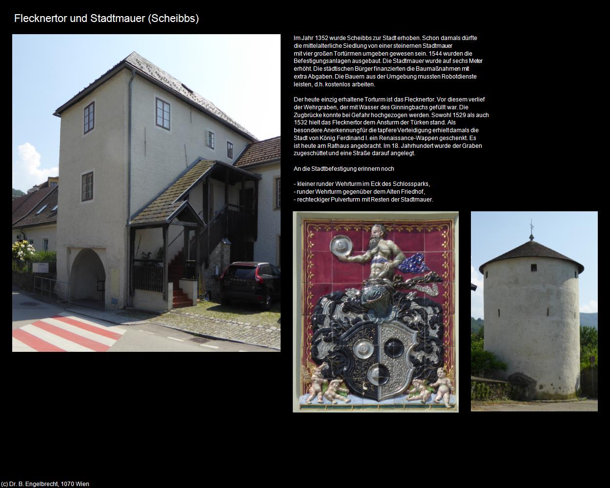 Flecknertor und Stadtmauer  (Scheibbs) in Kulturatlas-NIEDERÖSTERREICH