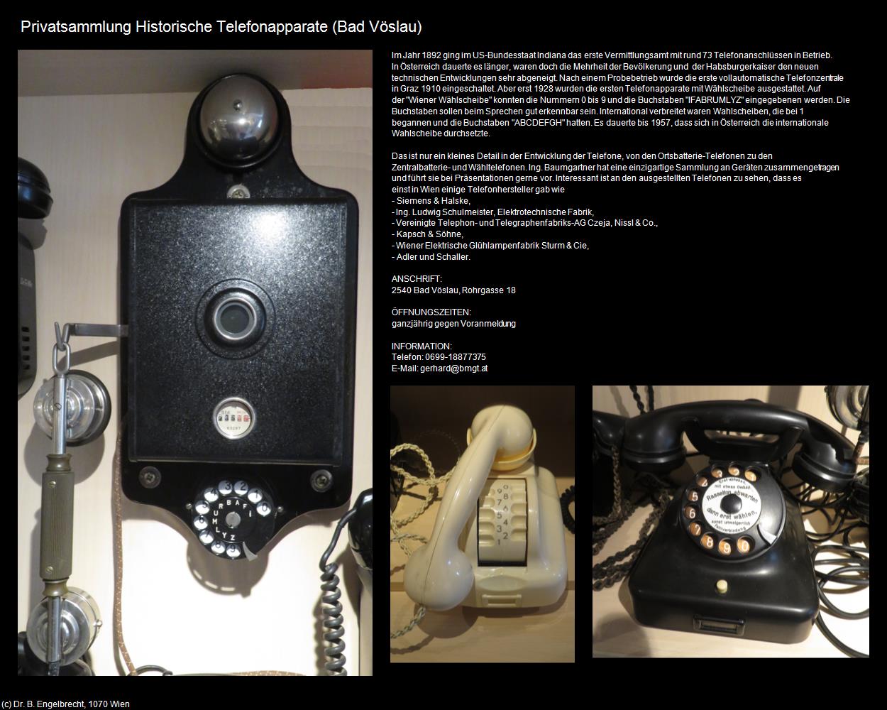 Privatsammlung Hist. Telefonapparate (Bad Vöslau) in Kulturatlas-NIEDERÖSTERREICH