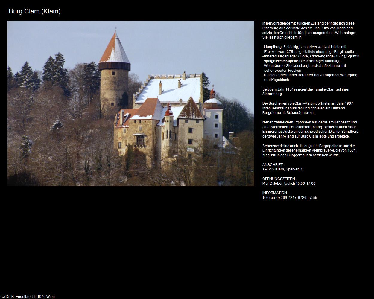 Burg Clam (Klam) in Kulturatlas-OBERÖSTERREICH