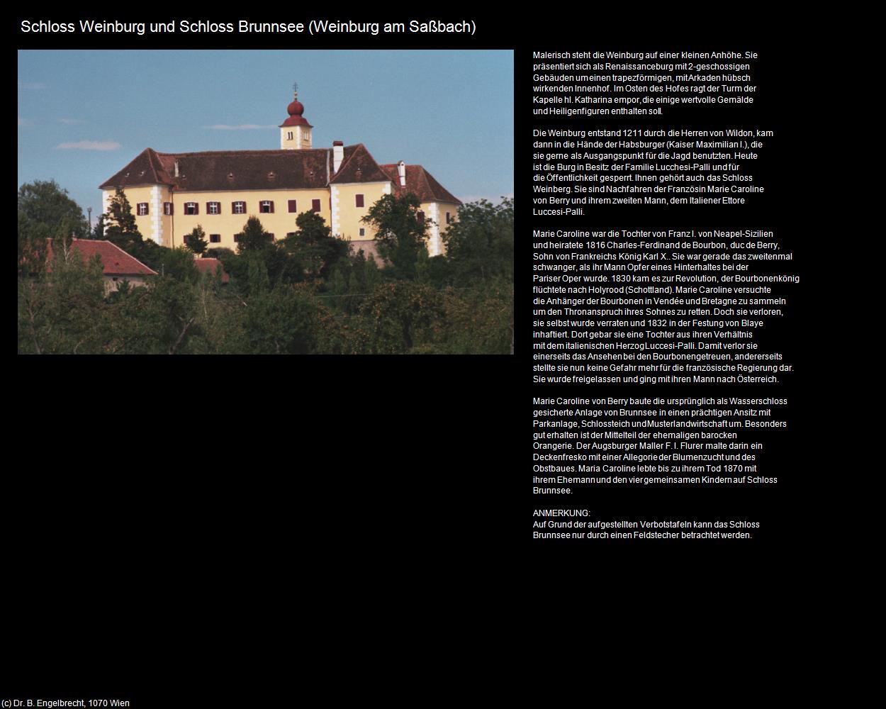 Schloss Weinburg und Schloss Brunnsee (Weinburg am Saßbach) in Kulturatlas-STEIERMARK