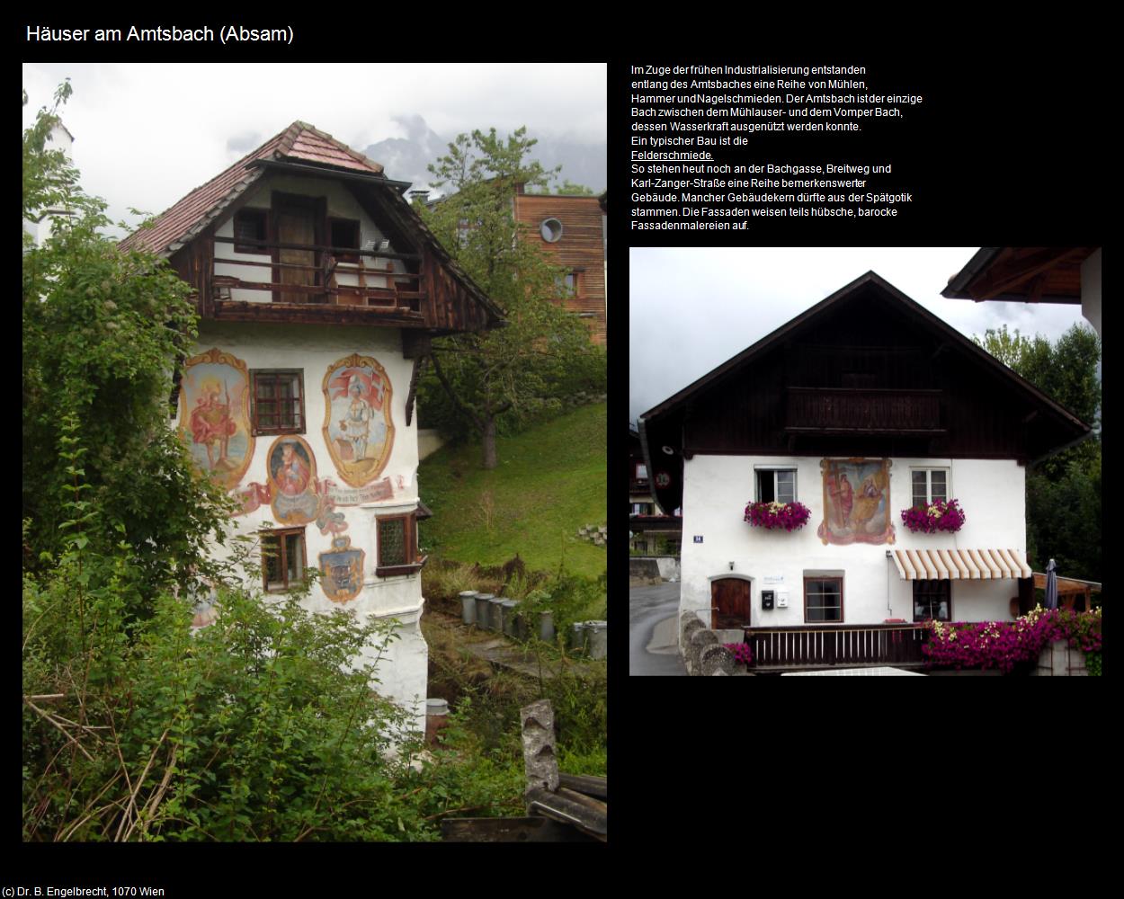 Häuser am Amtsbach (Absam) in Kulturatlas-TIROL(c)B.Engelbrecht