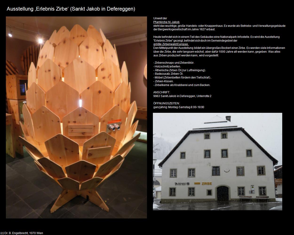 Ausstellung Erlebnis Zirbe  (Sankt Jakob in Defereggen) in Kulturatlas-TIROL(c)B.Engelbrecht
