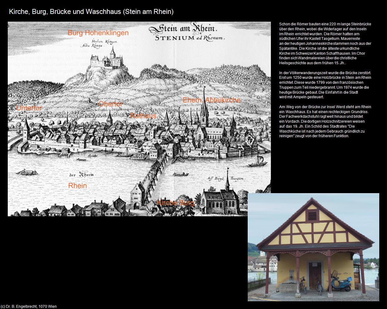 Kirche Burg, Brücke und Waschhaus  (Stein am Rhein) in SCHWEIZ