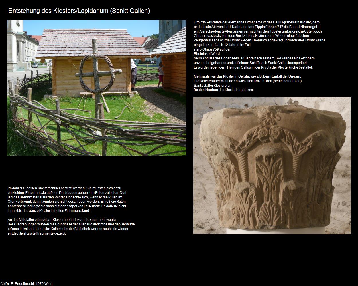 Entstehung des Klosters/Lapidarium  (Sankt Gallen) in SCHWEIZ(c)B.Engelbrecht