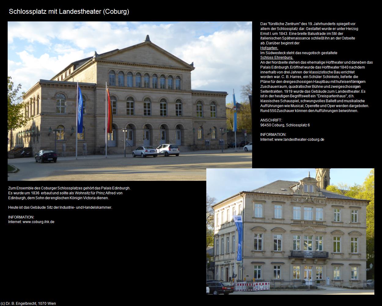 Schlossplatz mit Landestheater (Coburg) in Kulturatlas-BAYERN(c)B.Engelbrecht