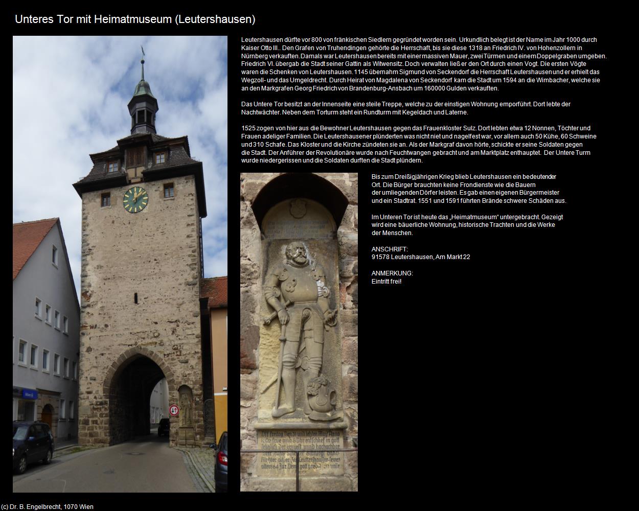 Unteres Tor mit Heimatmuseum (Leutershausen) in Kulturatlas-BAYERN