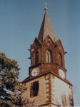 Ev. Emmauskirche u. die Kaditzer Linde (Kaditz) (Dresden)