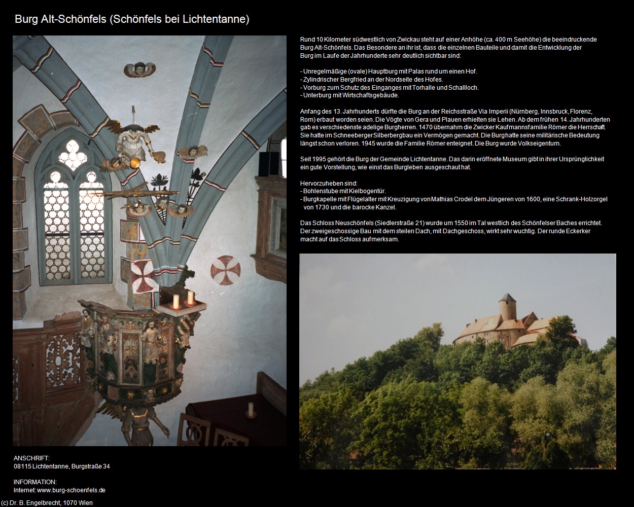 Burg Alt-Schönfels (Schönfels bei Lichtentanne) in Kulturatlas-SACHSEN