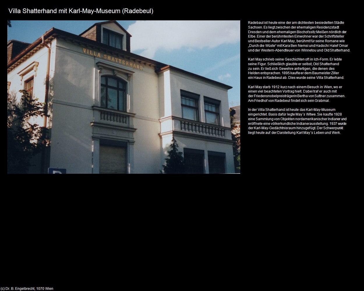 Villa Shatterhand mit Karl-May-Museum (Radebeul) in Kulturatlas-SACHSEN