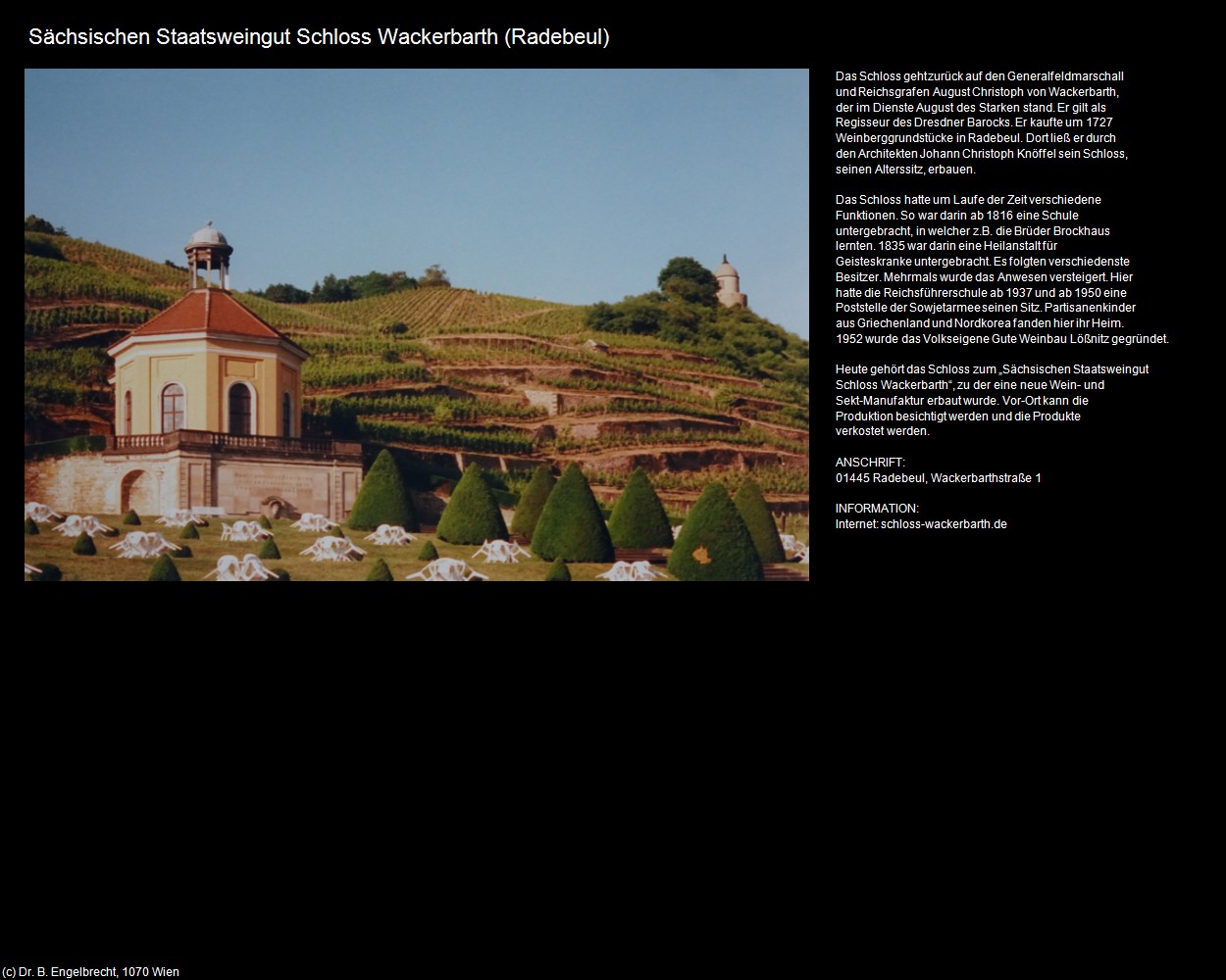 Sächsischen Staatsweingut Schloss Wackerbarth (Radebeul) in Kulturatlas-SACHSEN