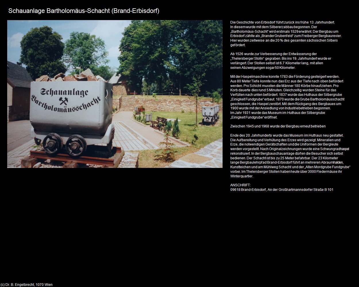 Schauanlage Bartholomäus-Schacht (Brand-Erbisdorf) in Kulturatlas-SACHSEN