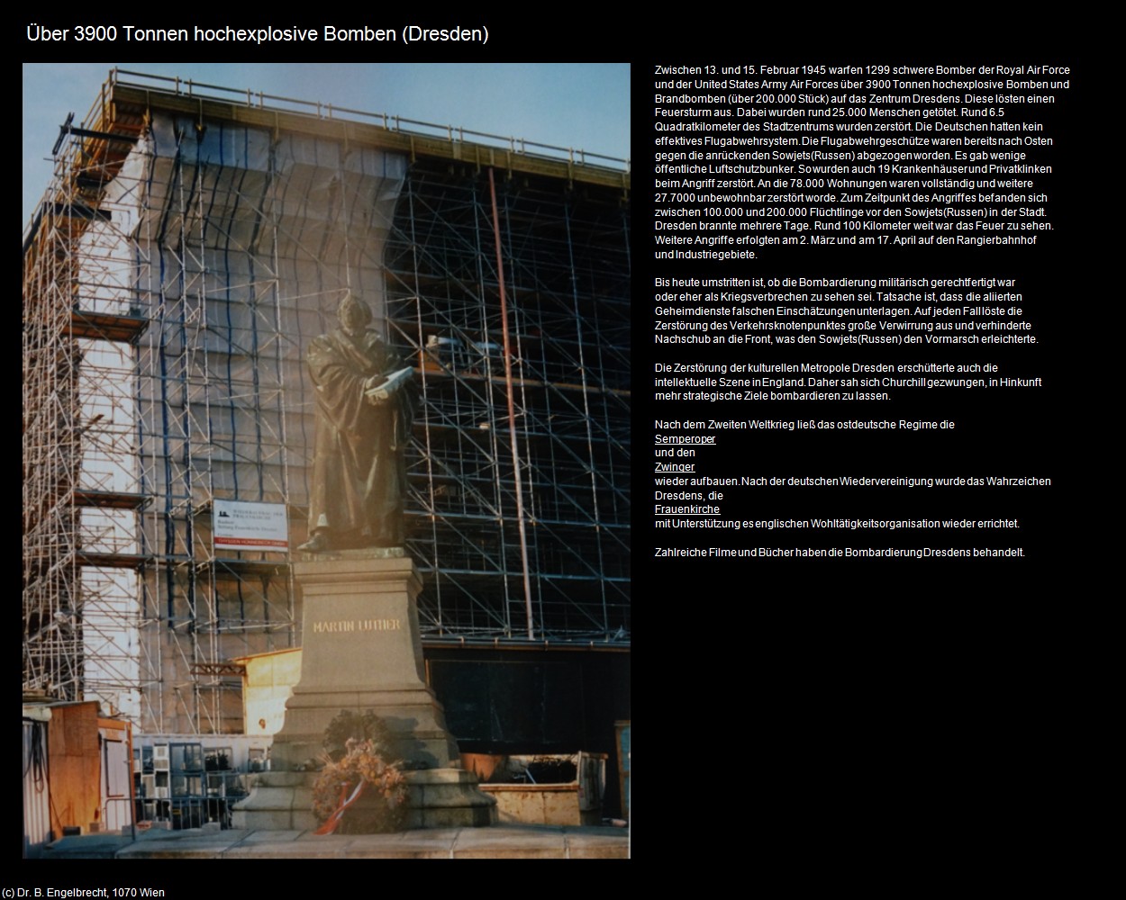 Über 3900 Tonnen hochexplosive Bomben (Dresden) in Kulturatlas-SACHSEN(c)B.Engelbrecht
