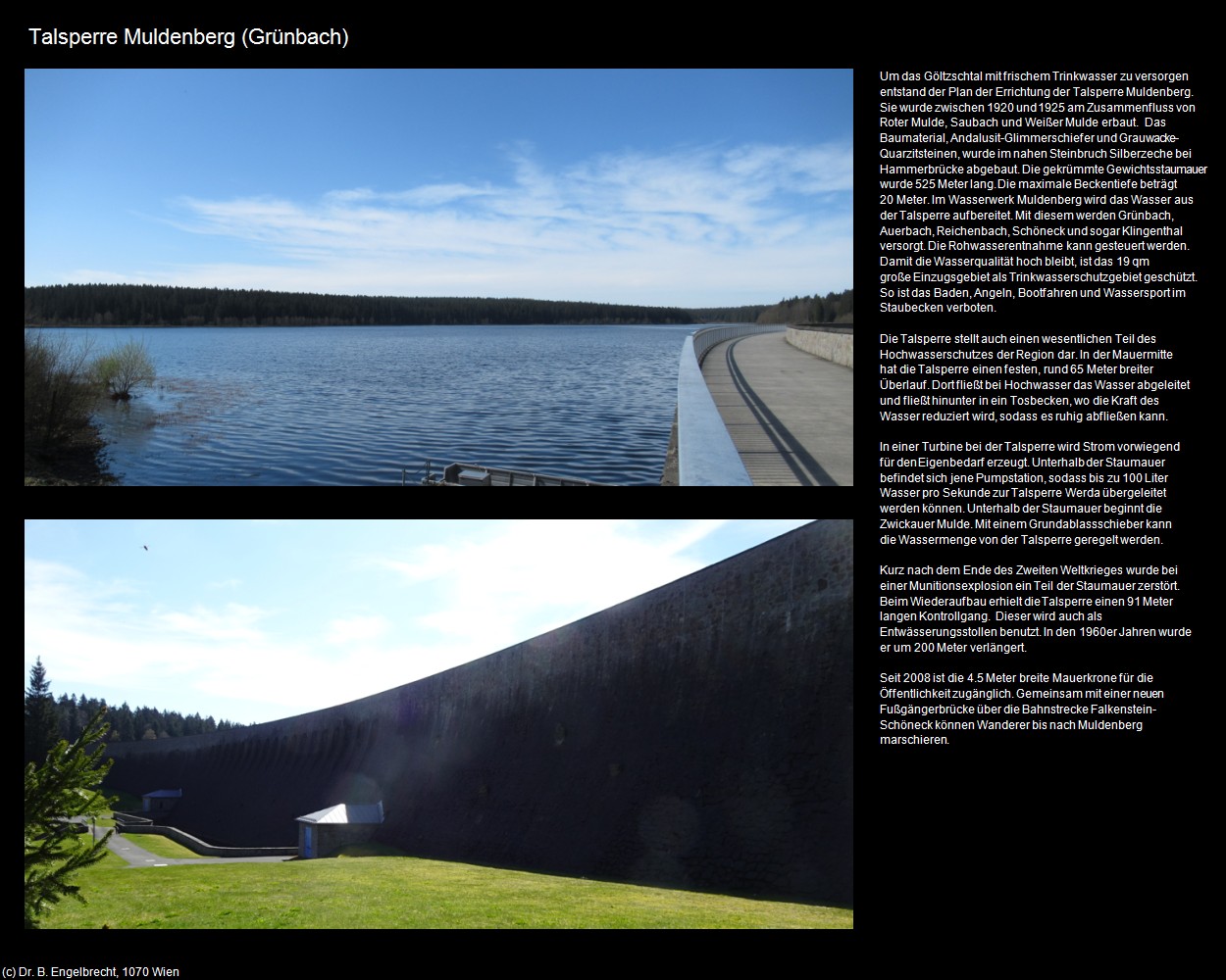 Talsperre Muldenberg (Grünbach) in Kulturatlas-SACHSEN
