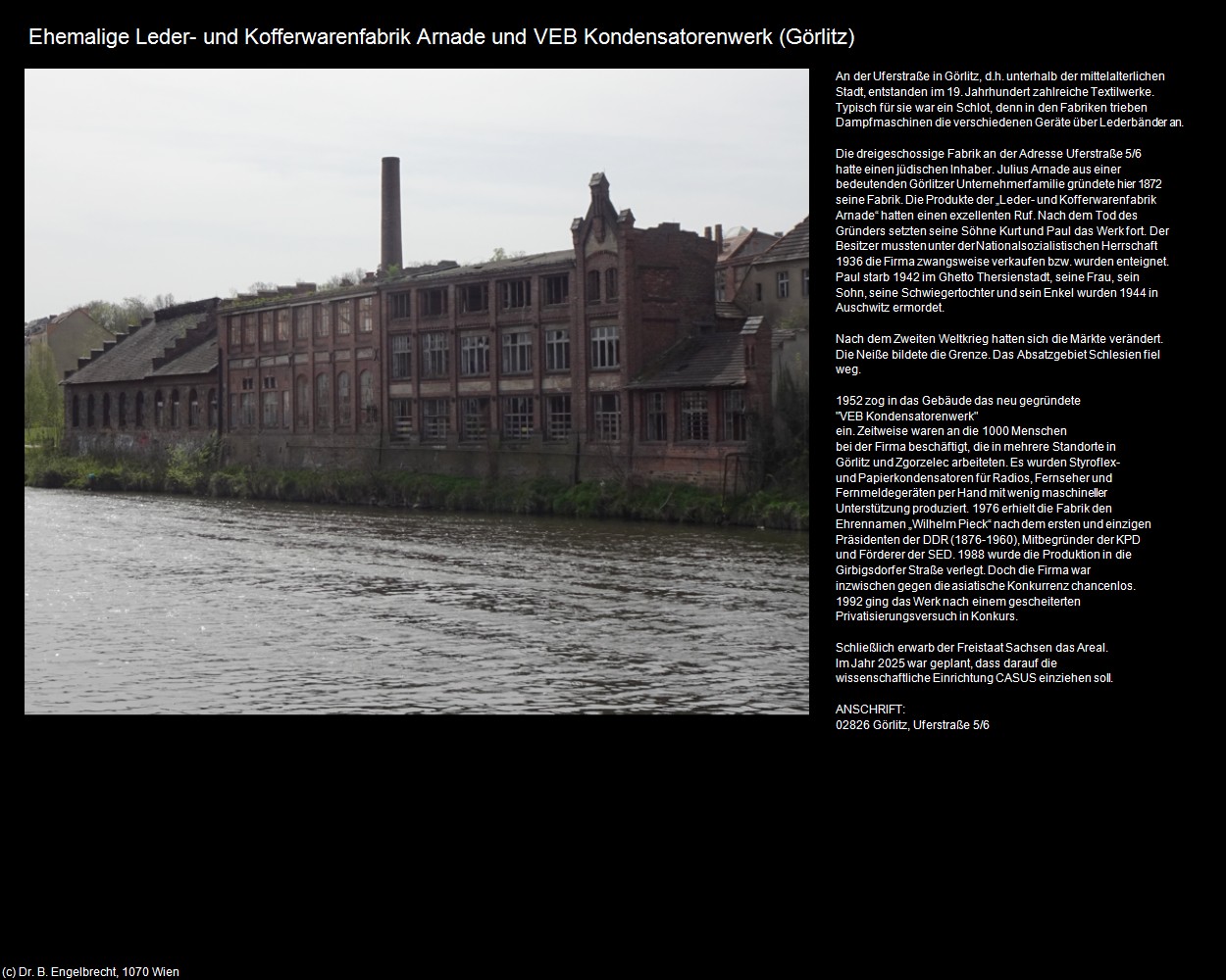 Ehem. Leder- und Kofferwarenfabrik Arnade (Görlitz) in Kulturatlas-SACHSEN