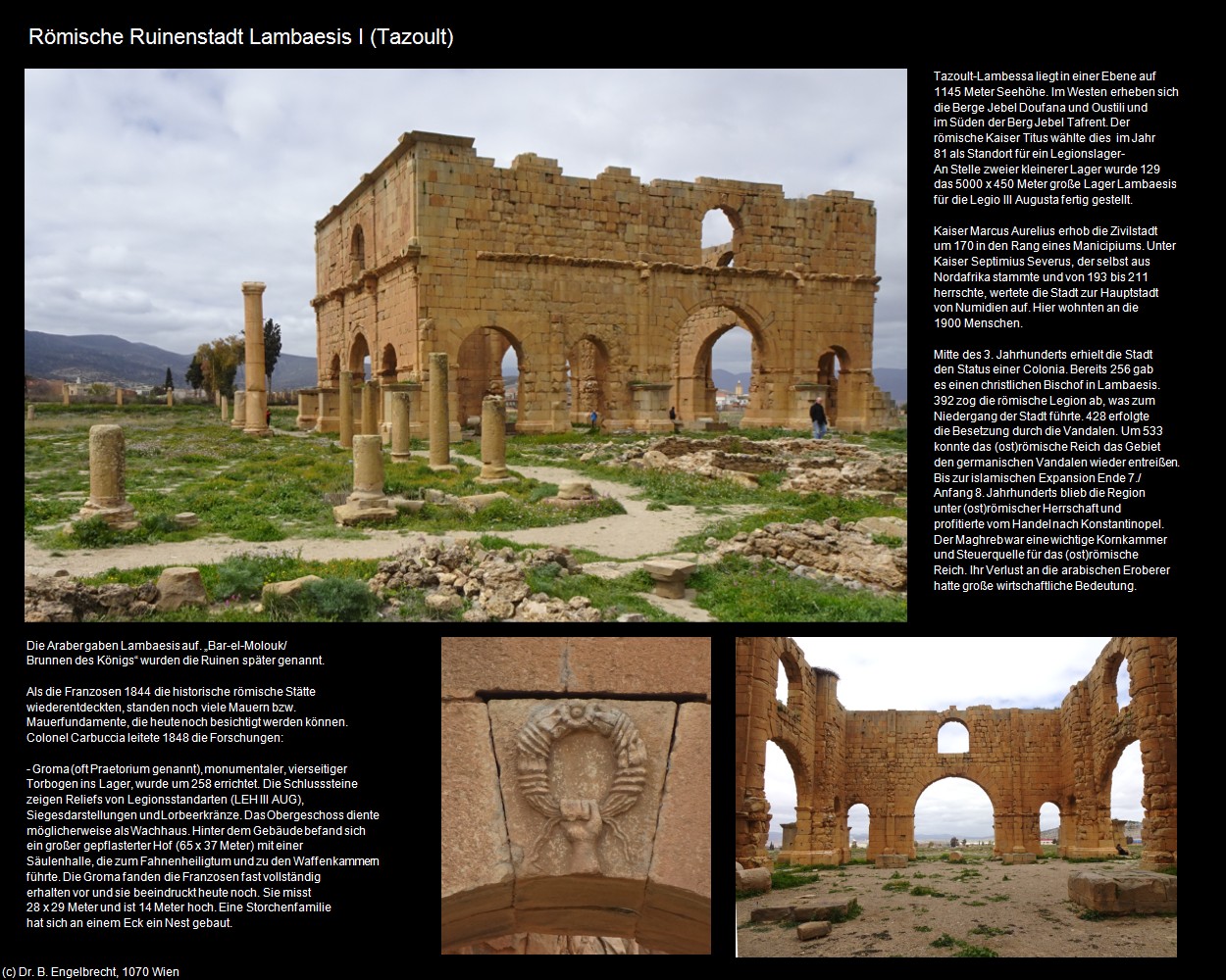 R&ouml;m. Ruinenstadt Lambaesis I (Tazoult) in Kulturatlas-ALGERIEN