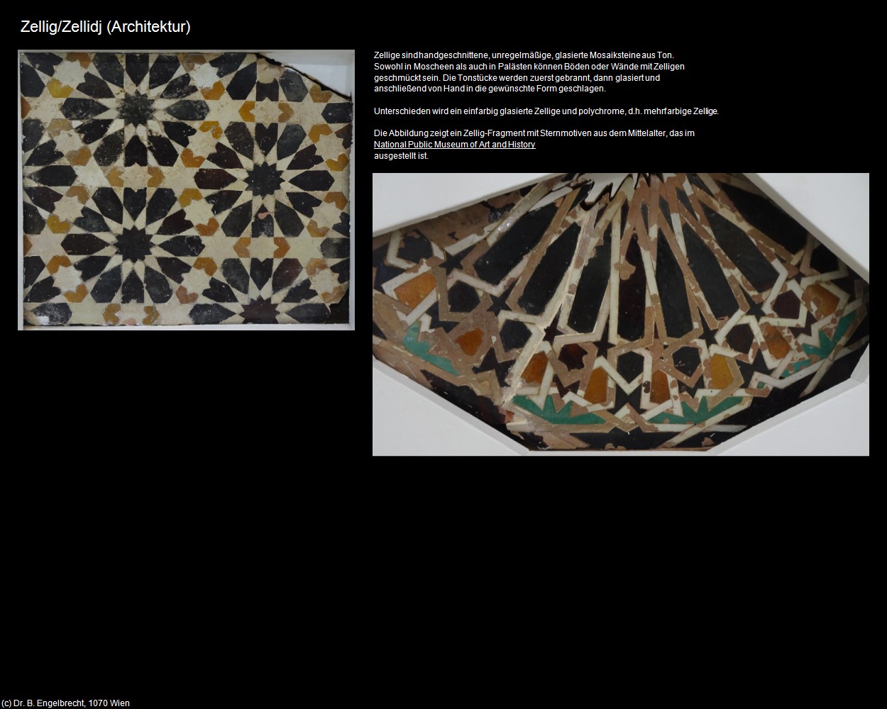 Zellig/Zellidj (Architektur) (Tlemcen) in Kulturatlas-ALGERIEN(c)B.Engelbrecht