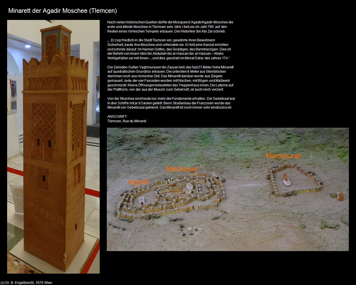 Minarett der Agadir Moschee (Tlemcen) in Kulturatlas-ALGERIEN