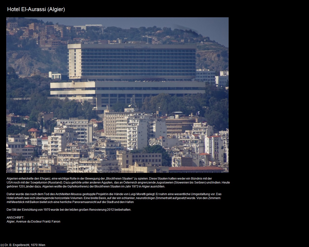 Hotel El-Aurassi (Algier) in Kulturatlas-ALGERIEN