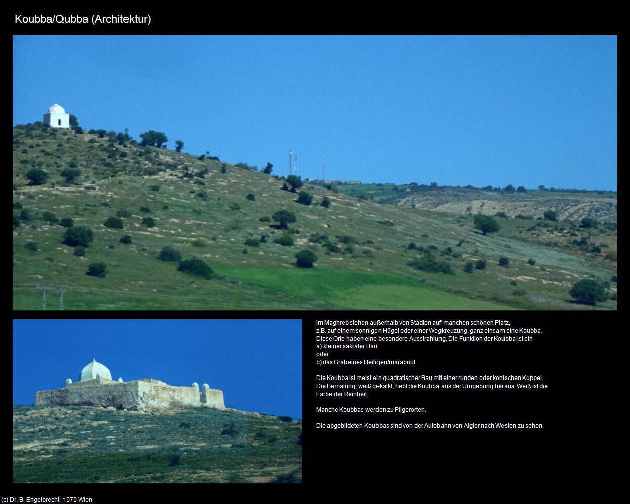 Koubba/Qubba (Architektur) (+Allgemeines-Algerien) in Kulturatlas-ALGERIEN