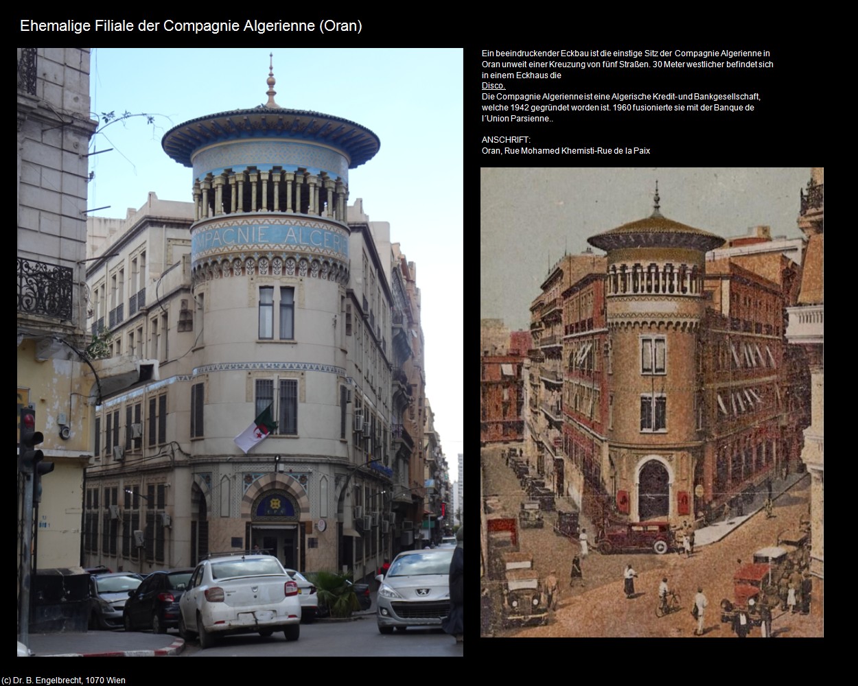 Ehem. Filiale der Compagnie Algerienne (Oran) in Kulturatlas-ALGERIEN(c)B.Engelbrecht