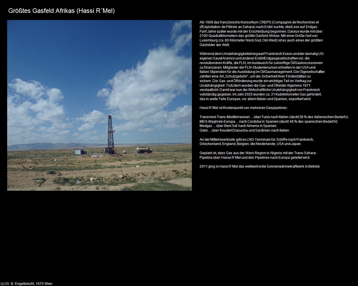 Gr&ouml;&szlig;tes Gasfeld Afrikas (Hassi RMel) in Kulturatlas-ALGERIEN