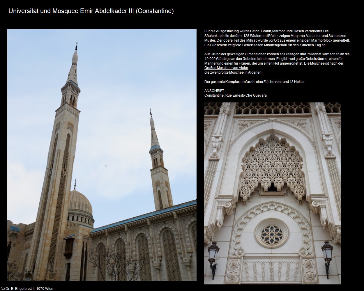 Universit&auml;t und Mosquee Emir Abdelkader III (Constantine) in Kulturatlas-ALGERIEN(c)B.Engelbrecht