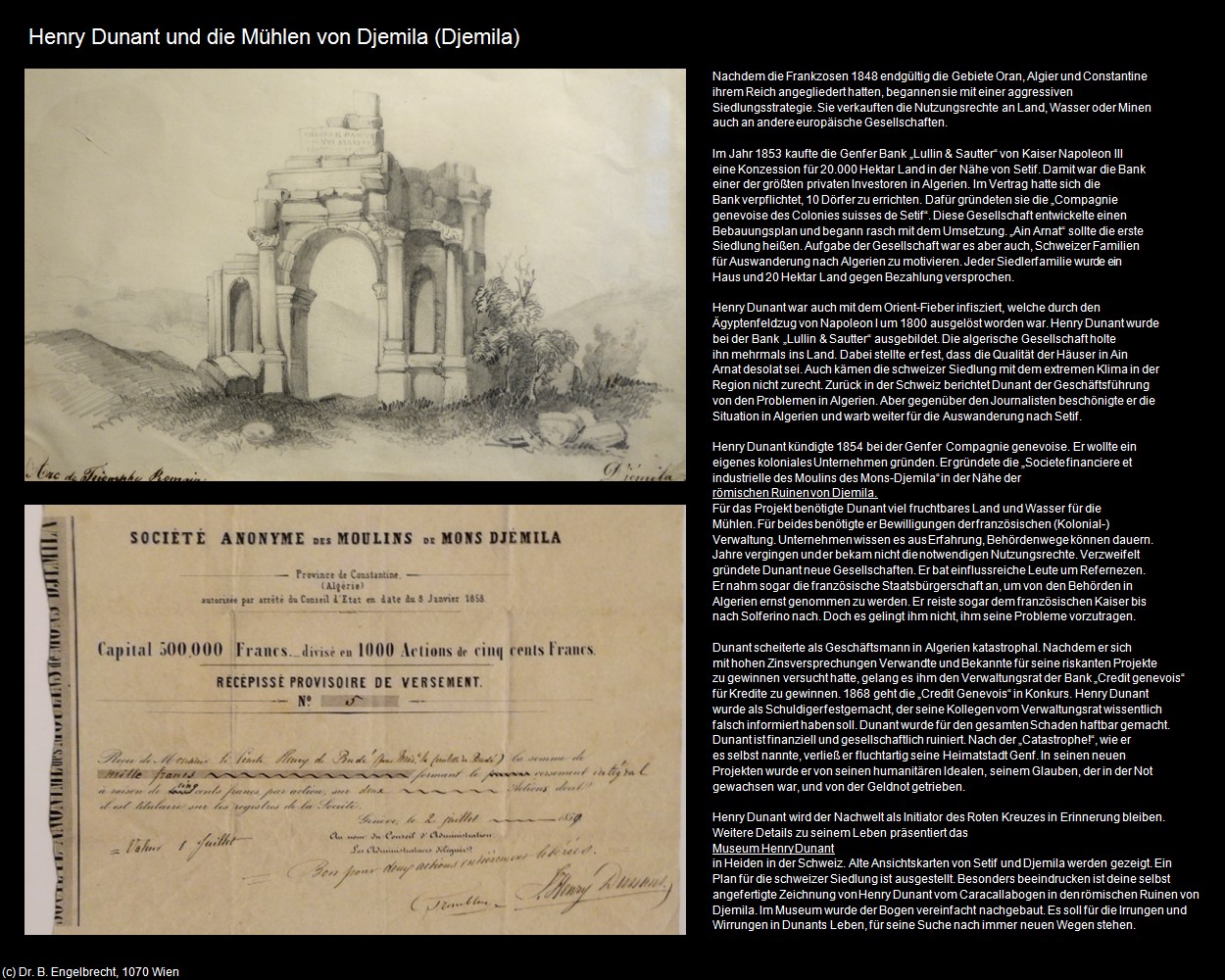 Henry Dunant und die M&uuml;hlen von Djemila (Djemila) in Kulturatlas-ALGERIEN(c)B.Engelbrecht
