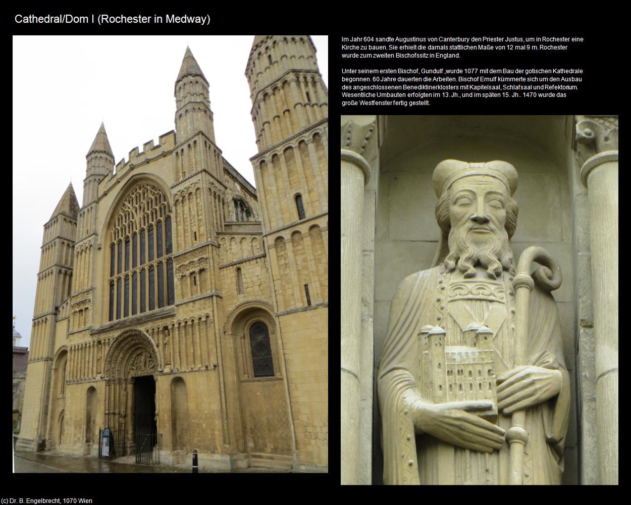 Cathedral/Dom I (Rochester in Medway, England) in Kulturatlas-ENGLAND und WALES