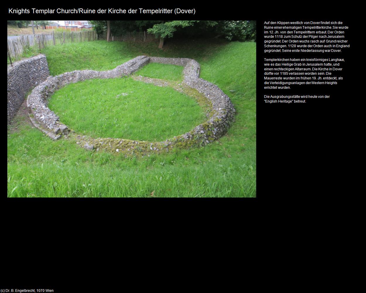 Ruine Kirche der Tempelritter (Dover, England) in Kulturatlas-ENGLAND und WALES