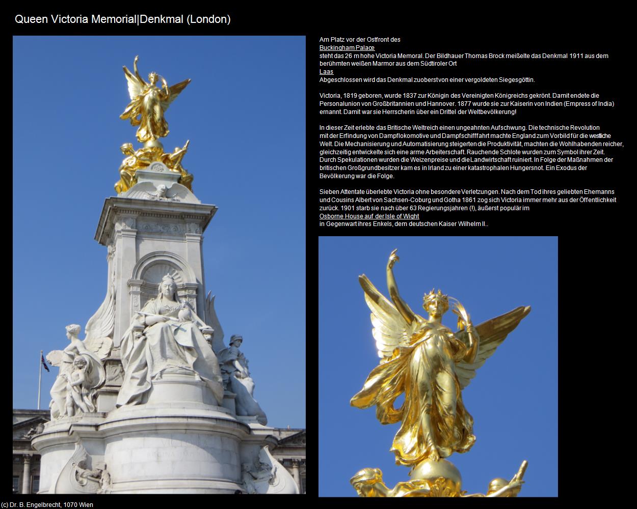 Queen Victoria Memorial|Denkmal  (London, England) in Kulturatlas-ENGLAND und WALES(c)B.Engelbrecht