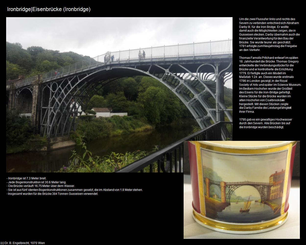 Ironbridge|Eisenbrücke   (Ironbridge, England) in Kulturatlas-ENGLAND und WALES