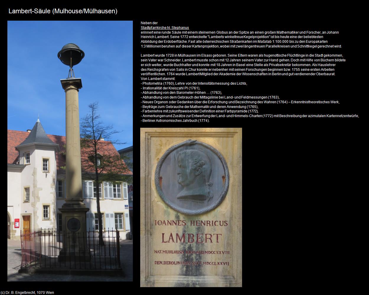 Lambert-Säule (Mulhouse/Mülhausen (FR-GES)) in Kulturatlas-FRANKREICH(c)B.Engelbrecht