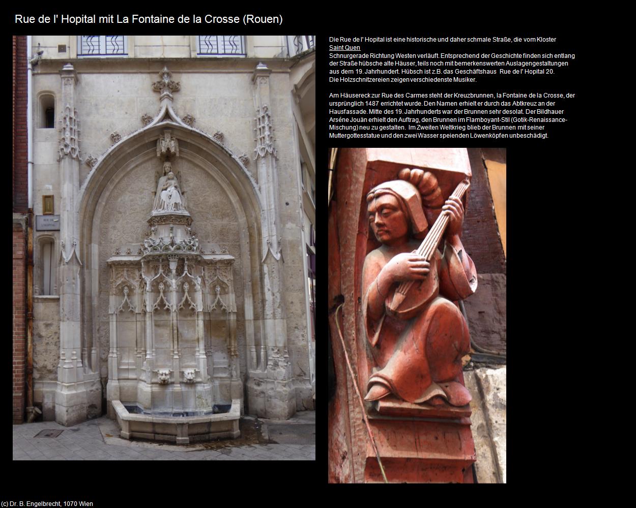 Rue de l' Hopital mit La Fontaine de la Crosse (Rouen (FR-NOR)) in Kulturatlas-FRANKREICH(c)B.Engelbrecht