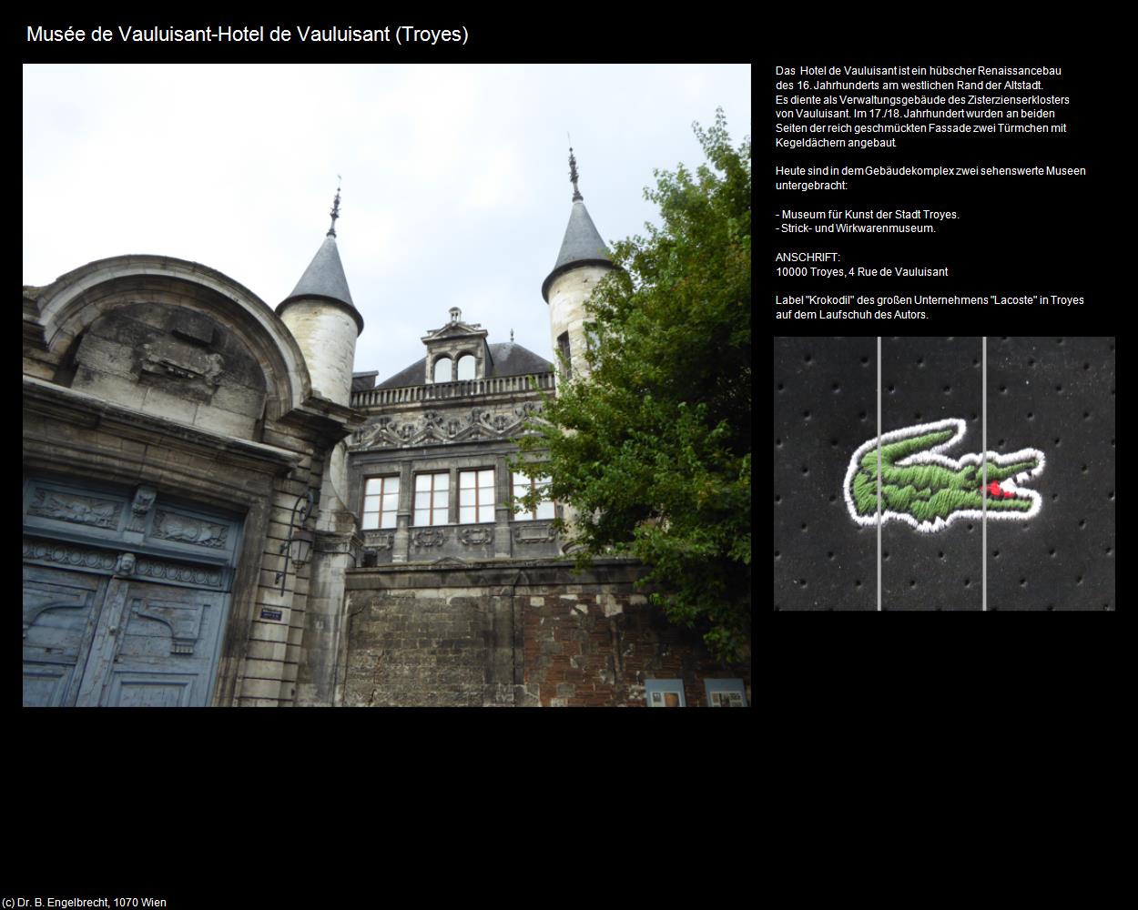 Musée de Vauluisant-Hotel de Vauluisant (Troyes (FR-GES)) in Kulturatlas-FRANKREICH