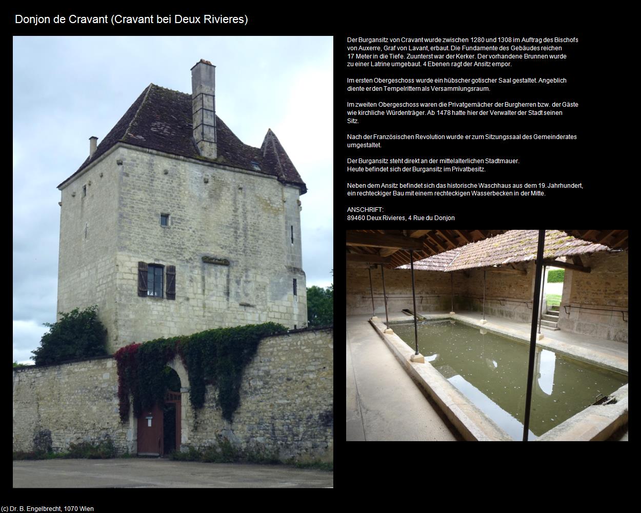 Donjon de Cravant (Cravant bei Deux Rivieres (FR-BFC)) in Kulturatlas-FRANKREICH