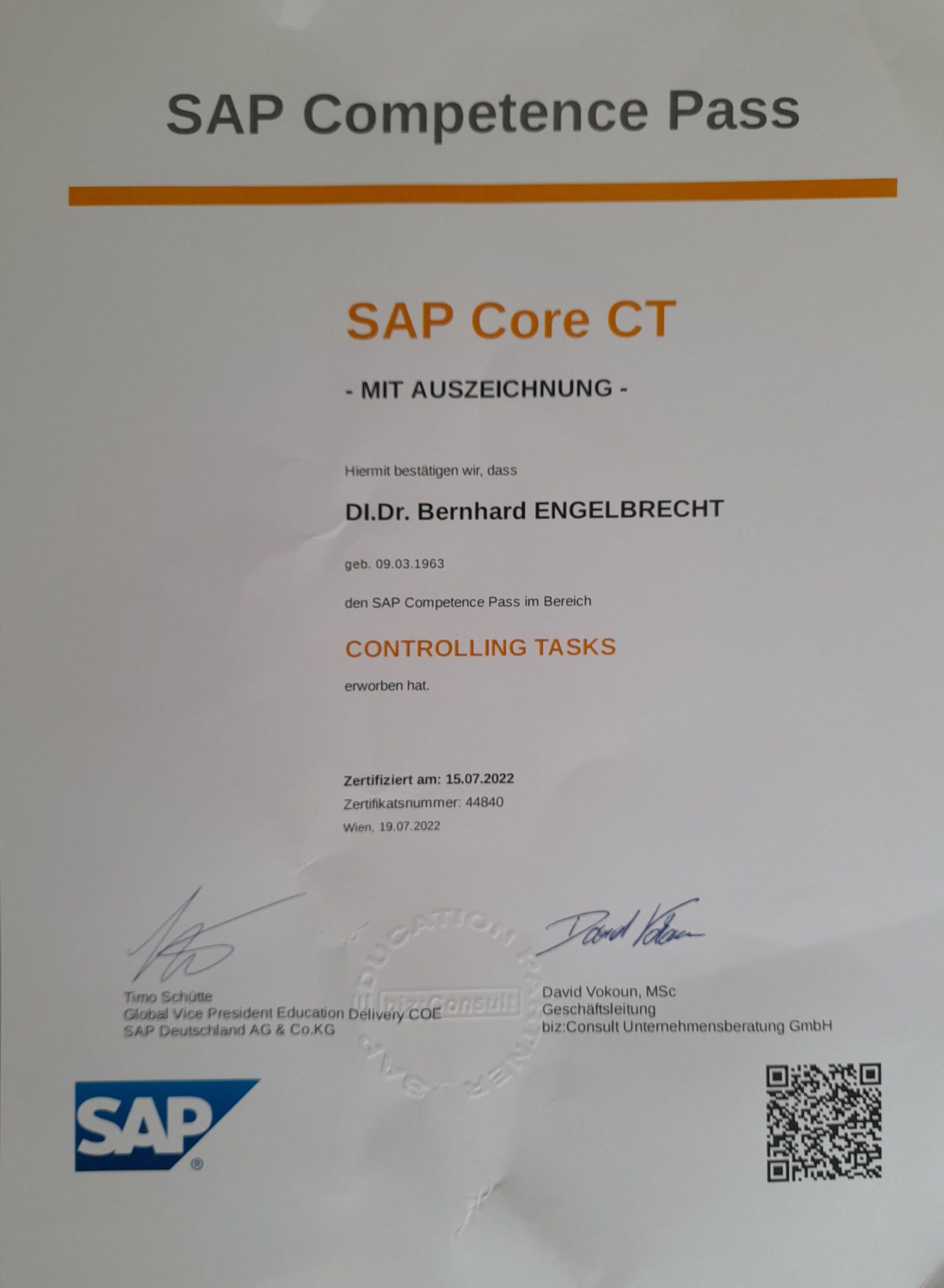 SAP core CT