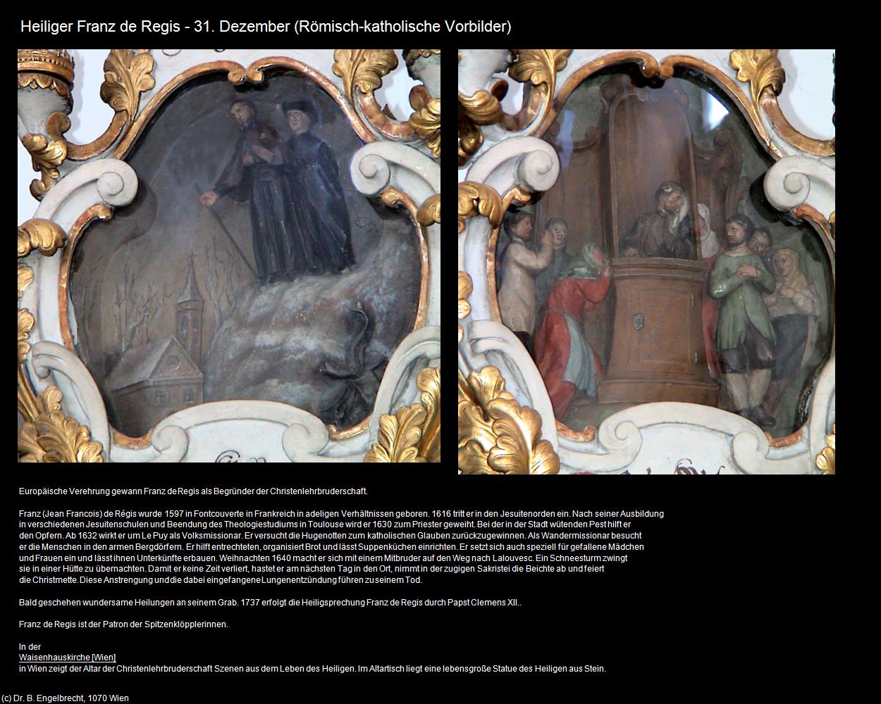 Hl. Franz de Regis - 31. Dezember (R&ouml;misch-katholische Heilige) in Leben-und-Arbeiten-einst(c)B.Engelbrecht