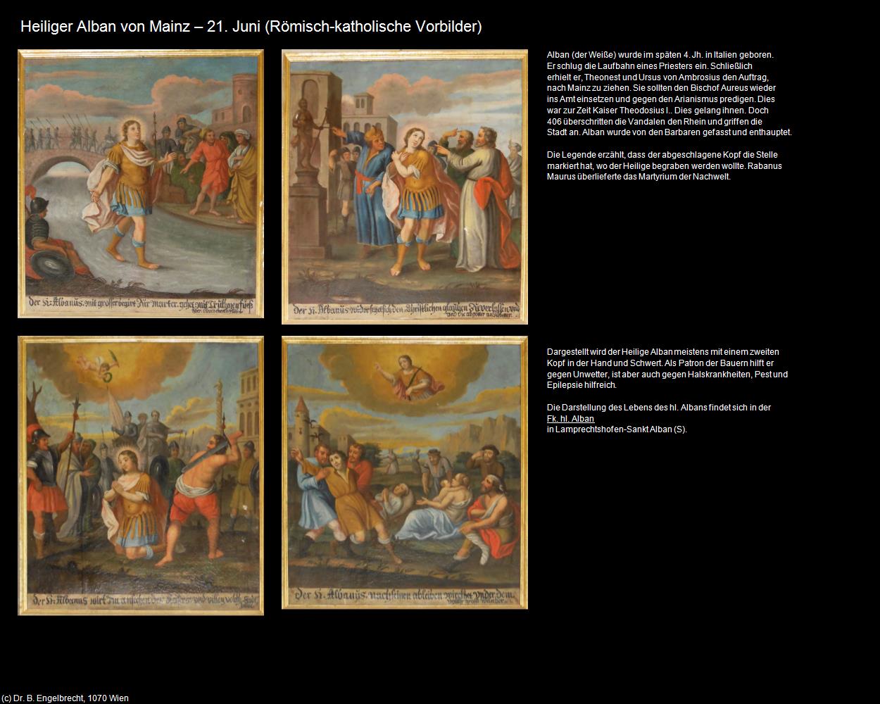 Hl. Alban von Mainz - 21. Juni  (R&ouml;misch-katholische Heilige) in Leben-und-Arbeiten-einst(c)B.Engelbrecht