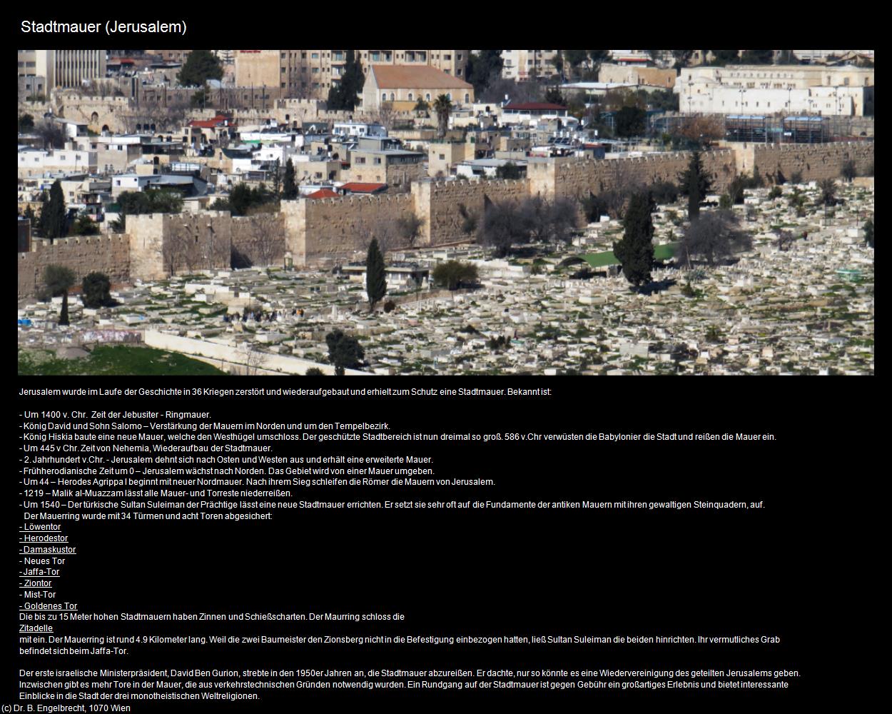 Stadtmauer  (Jerusalem) in Kulturatlas-ISRAEL(c)B.Engelbrecht