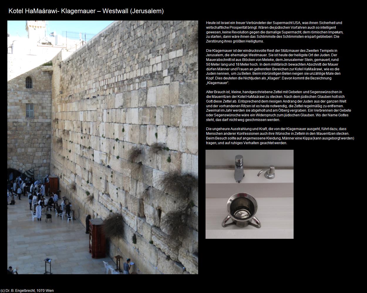 Kotel HaMaárawi- Klagemauer - Westwall  (Jerusalem) in Kulturatlas-ISRAEL