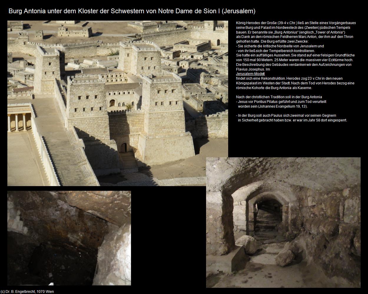 Burg Antonia unter dem Kloster der Schwestern von Zion I (Jerusalem) in Kulturatlas-ISRAEL(c)B.Engelbrecht