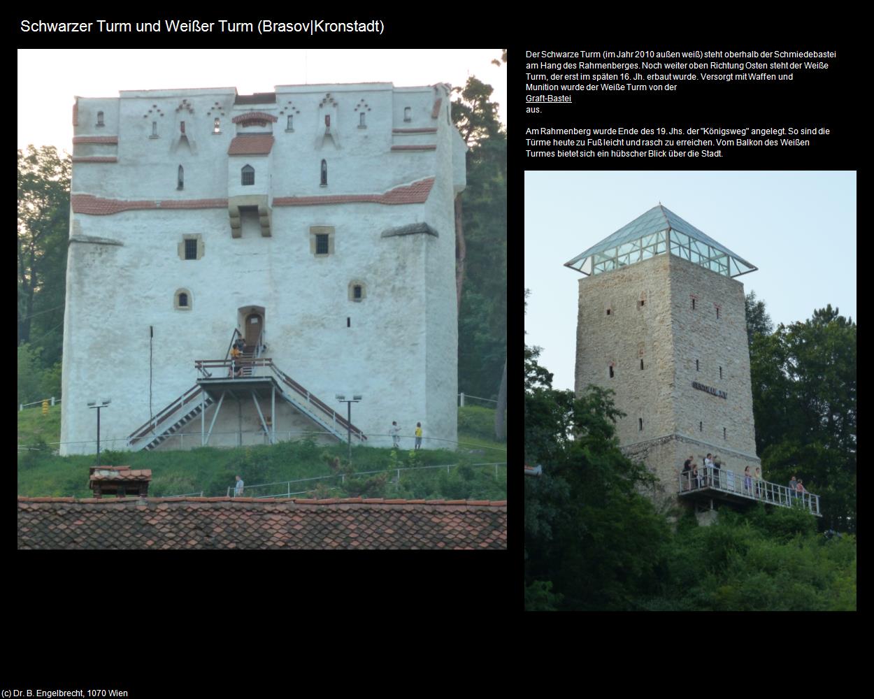 Schwarzer Turm und Weißer Turm (Brasov|Kronstadt) in RUMÄNIEN(c)B.Engelbrecht